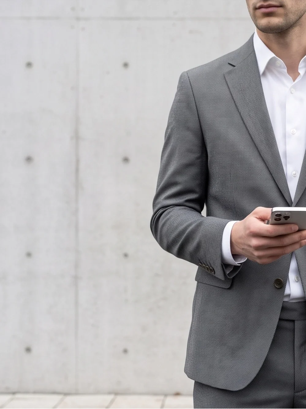 Classic Men's Grey Suit Jacket